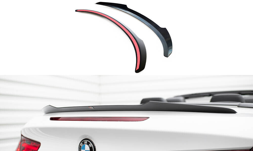 Heckspoiler Lippe passend für BMW M6 / 6 M-Paket Cabriolet F12 schwarz Hochglanz