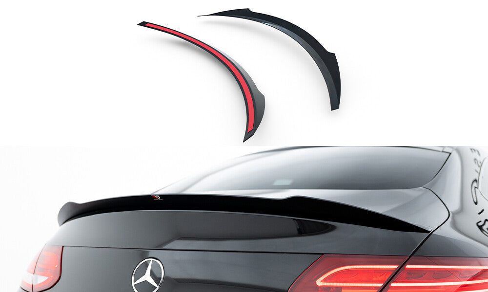 Heckspoiler Lippe passend für Mercedes- Benz C Coupe AMG-Line C205 schwarz Hochglanz