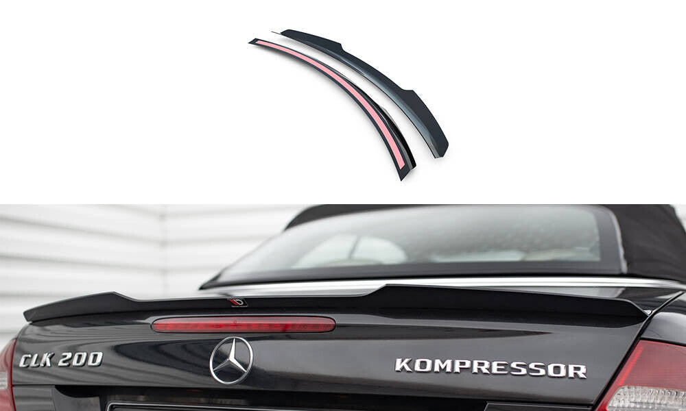 Heckspoiler Lippe passend für Mercedes CLK Cabriolet A209 schwarz Hochglanz