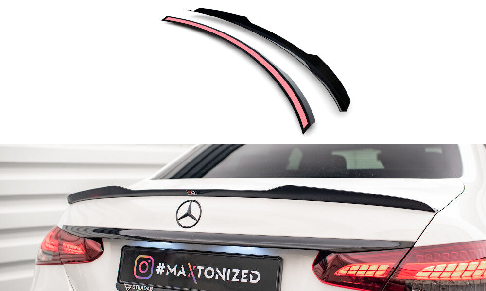 Heckspoiler Lippe passend für Mercedes E Limousine AMG-Line W213 FL schwarz Hochglanz