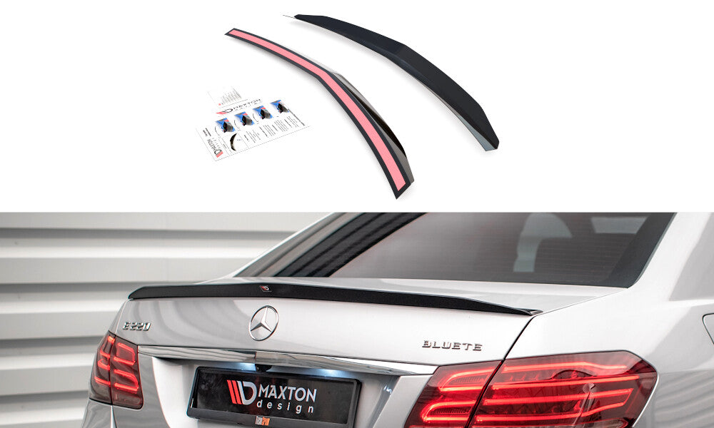Heckspoiler Lippe passend für Mercedes E63 AMG / AMG-Line / Standard Limousine W212 FL schwarz Hochglanz