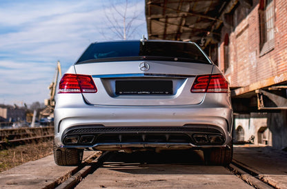 Heckspoiler Lippe passend für Mercedes E63 AMG / AMG-Line / Standard Limousine W212 FL schwarz Hochglanz