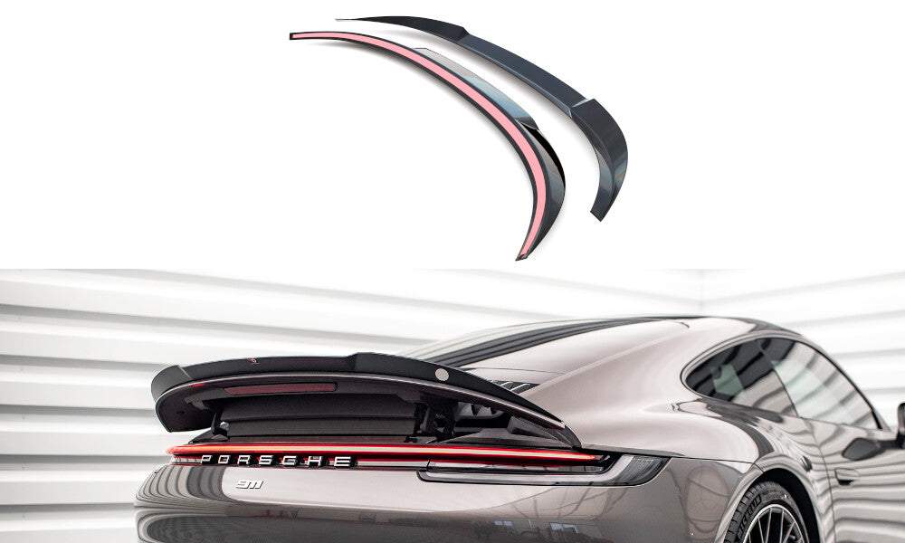 Heckspoiler Lippe passend für Porsche 911 Carrera 4S 992 schwarz Hochglanz