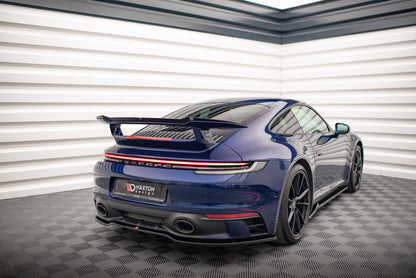 Heckspoiler Lippe passend für Porsche 911 Carrera Aero 992 schwarz Hochglanz