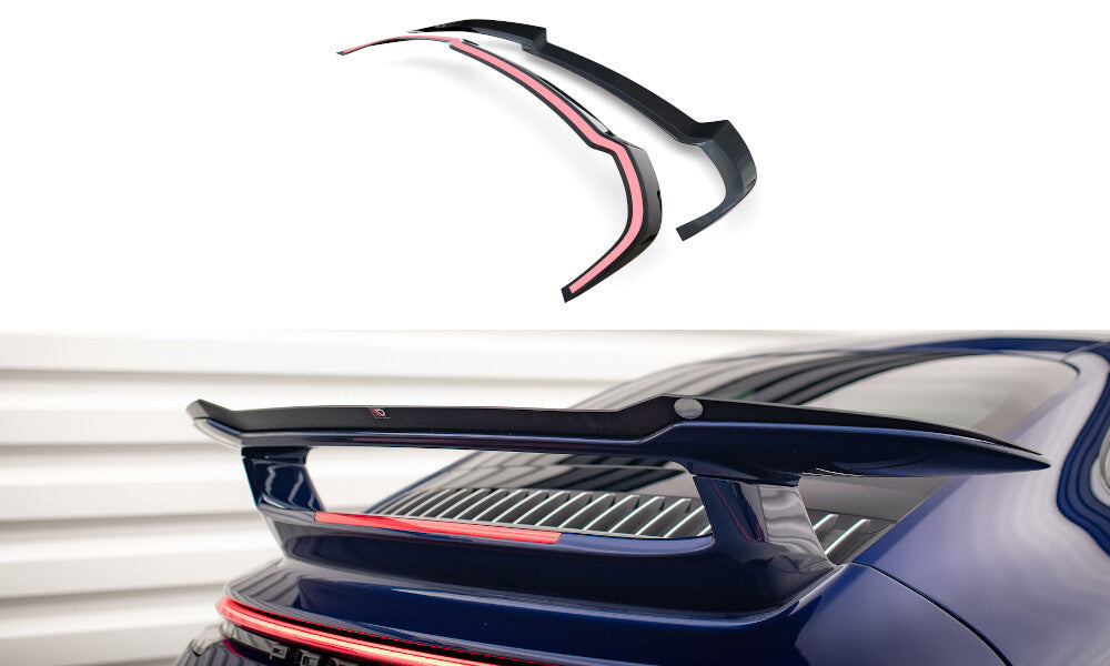 Heckspoiler Lippe passend für Porsche 911 Carrera Aero 992 schwarz Hochglanz