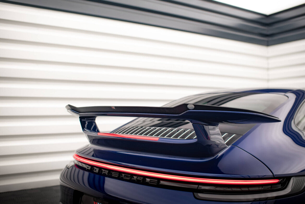 Heckspoiler Lippe passend für Porsche 911 Carrera Aero 992 schwarz Hochglanz