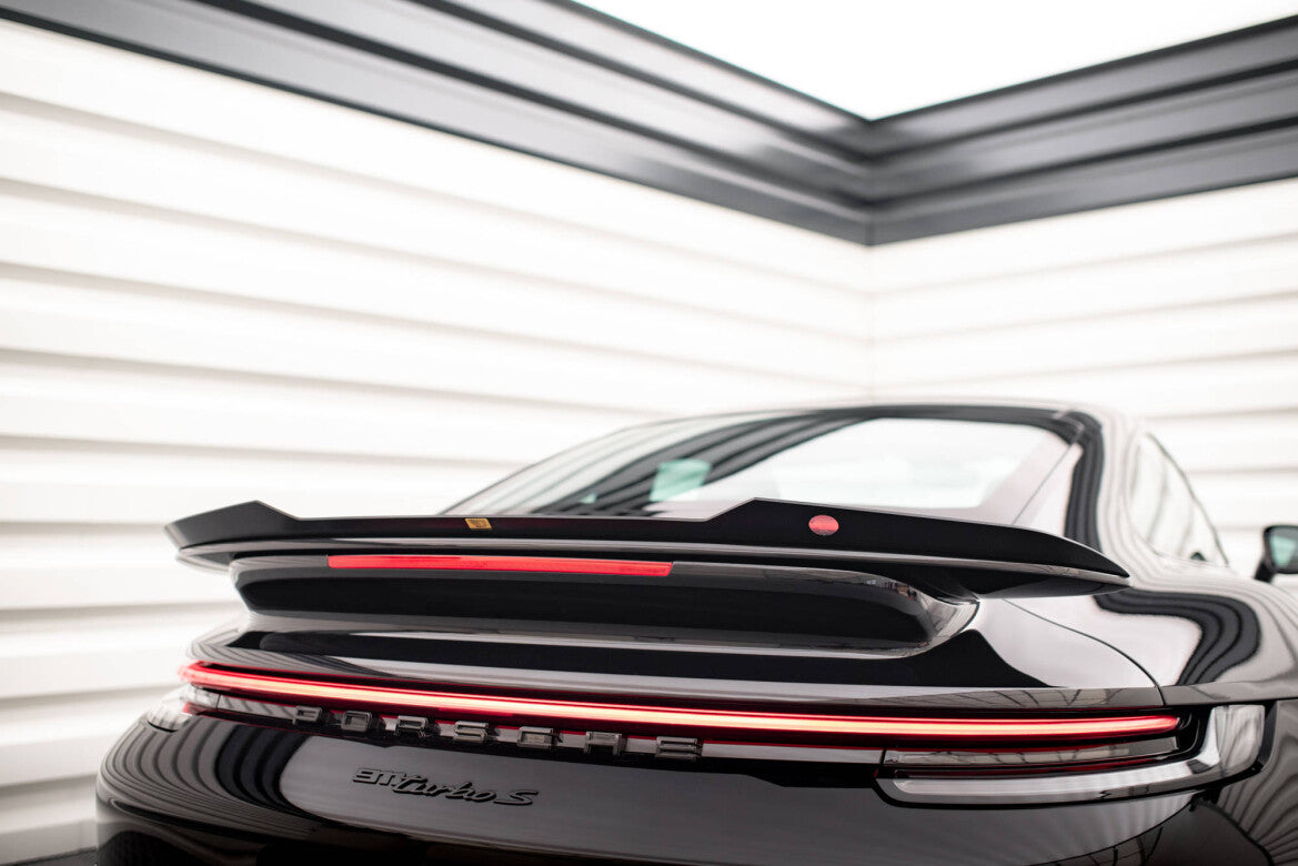 Heckspoiler Lippe passend für Porsche 911 Turbo S 992 schwarz Hochglanz