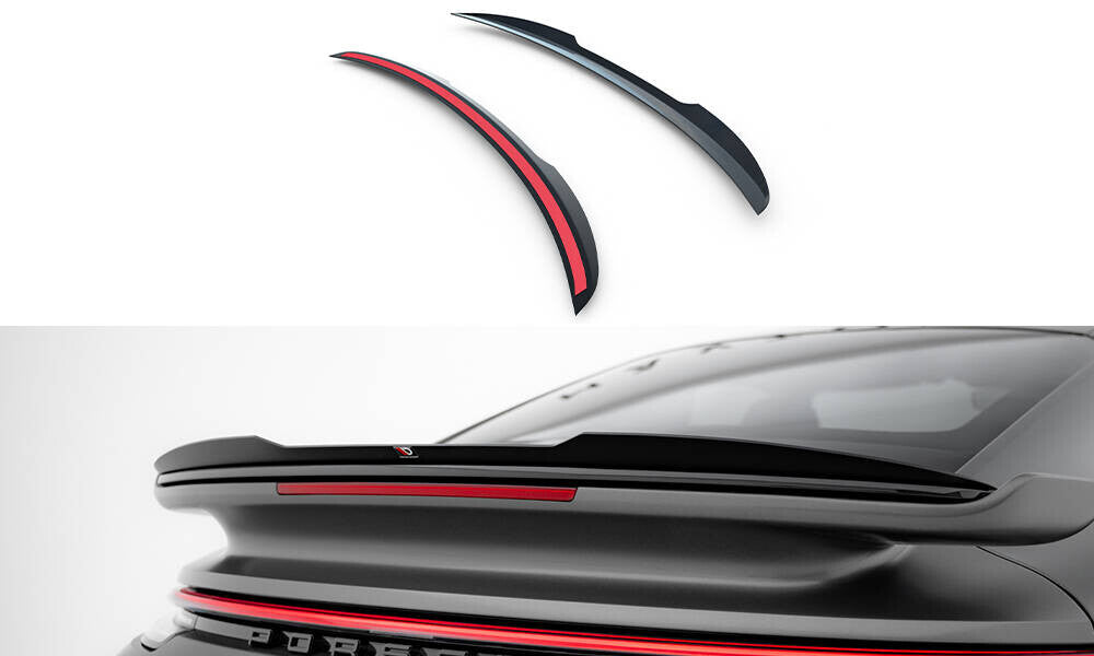 Heckspoiler Lippe passend für Porsche 911 Turbo S Sport Package 992 schwarz Hochglanz