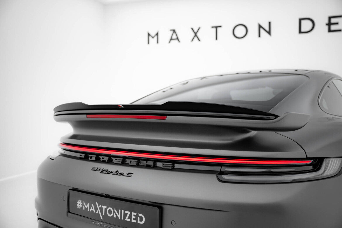 Heckspoiler Lippe passend für Porsche 911 Turbo S Sport Package 992 schwarz Hochglanz