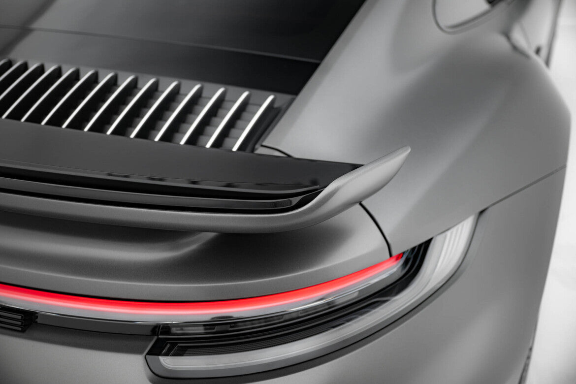 Heckspoiler Lippe passend für Porsche 911 Turbo S Sport Package 992 schwarz Hochglanz