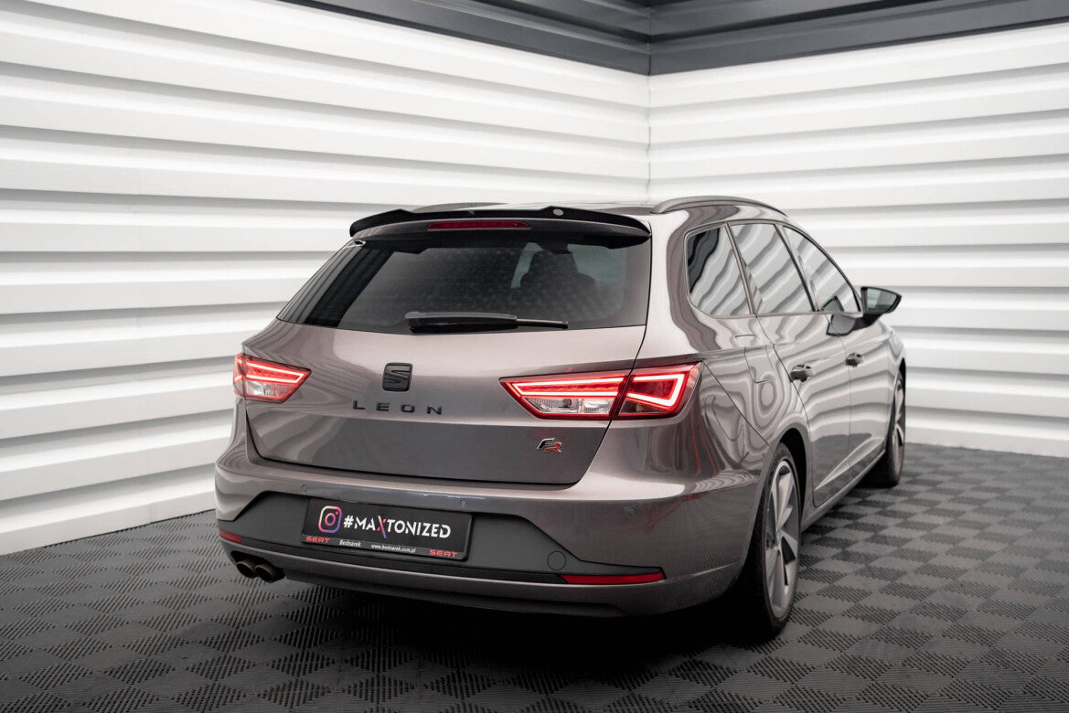 Heckspoiler Lippe passend für Seat Leon FR Sportstourer Mk3 schwarz Hochglanz