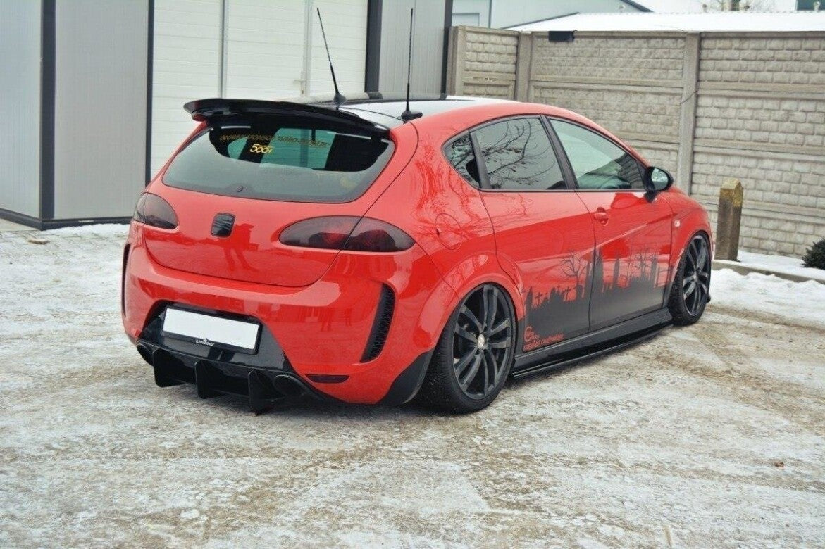 Heckspoiler Lippe passend für Seat Leon MK2 MS DESIGN schwarz Hochglanz