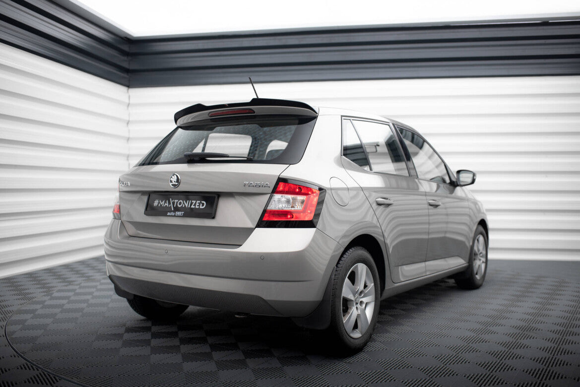 Heckspoiler Lippe passend für Skoda Fabia Hatchback Mk3 schwarz Hochglanz