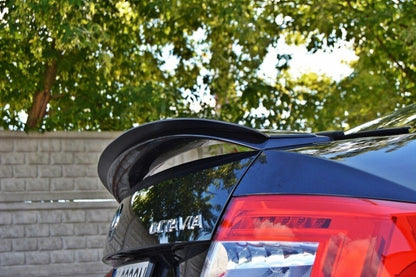 Heckspoiler Lippe passend für Skoda Octavia RS Mk3 / Mk3 FL Hatchback schwarz Hochglanz