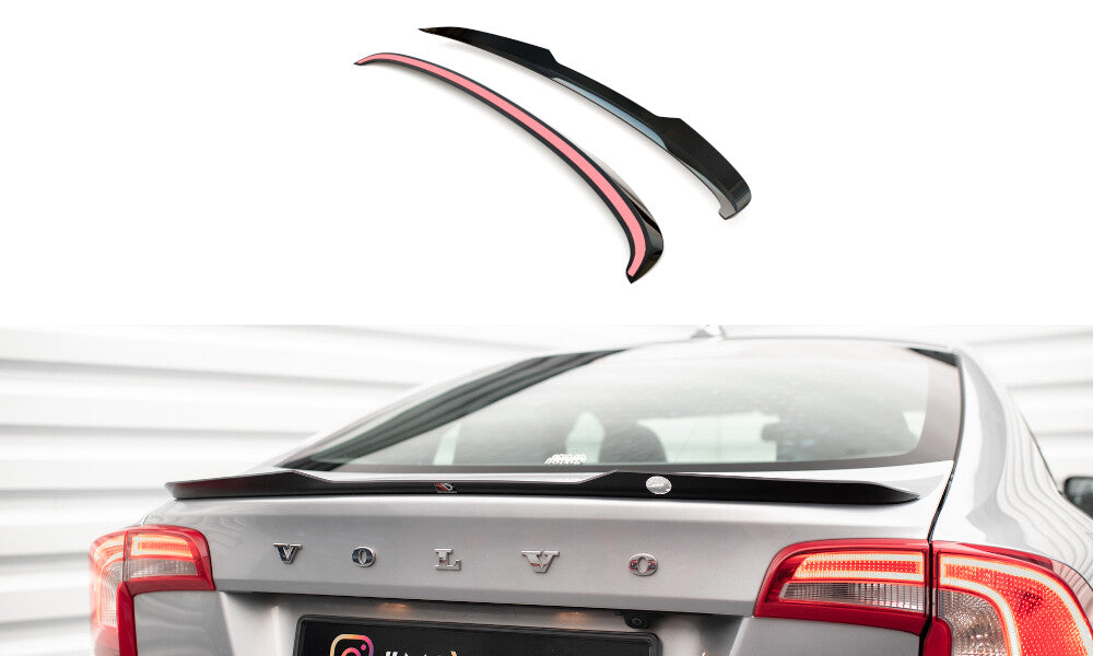 Heckspoiler Lippe passend für Volvo S60 R-Design Mk2 schwarz Hochglanz