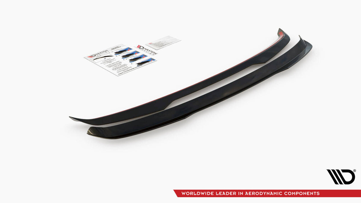 Heckspoiler Lippe passend für Volvo V60 R-Design Mk2 schwarz Hochglanz