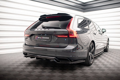 Heckspoiler Lippe passend für Volvo V90 R-Design Mk2 schwarz Hochglanz