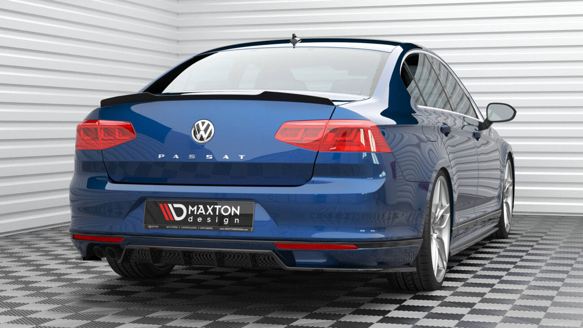 Heckspoiler Lippe passend für VW Passat Limousine R-Line Mk8 schwarz Hochglanz