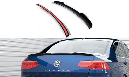 Heckspoiler Lippe passend für VW Passat Limousine R-Line Mk8 schwarz Hochglanz