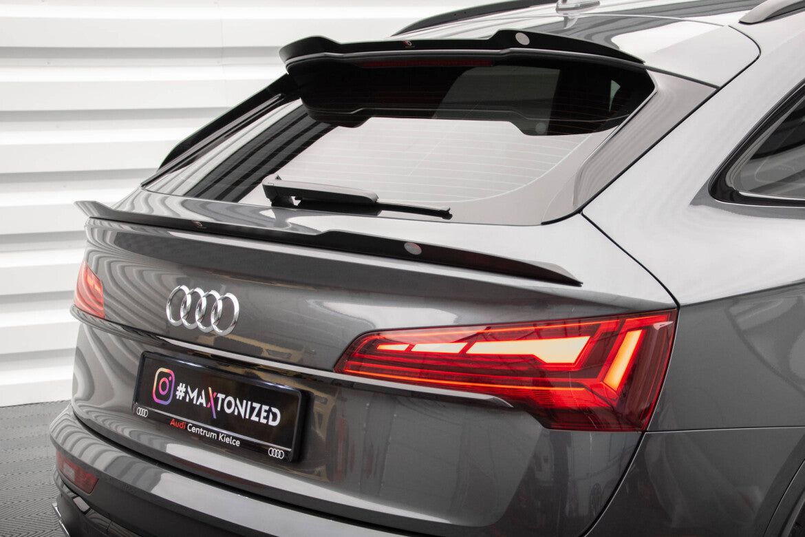 Heckspoiler Lippe unten passend für Audi SQ5 / Q5 S-Line Sportback Mk2 FL schwarz Hochglanz
