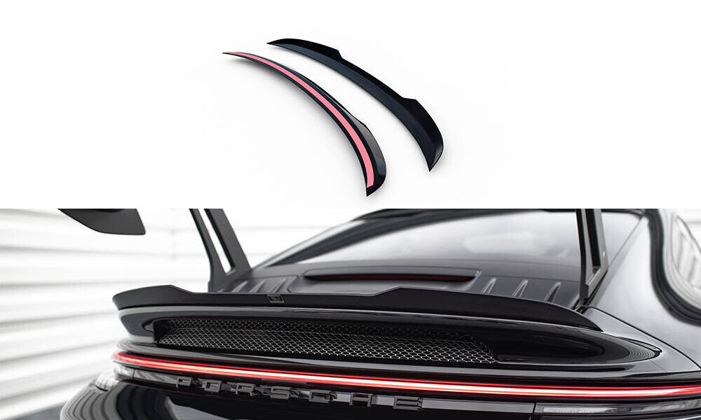 Heckspoiler Lippe unten passend für Porsche 911 992 GT3 schwarz Hochglanz