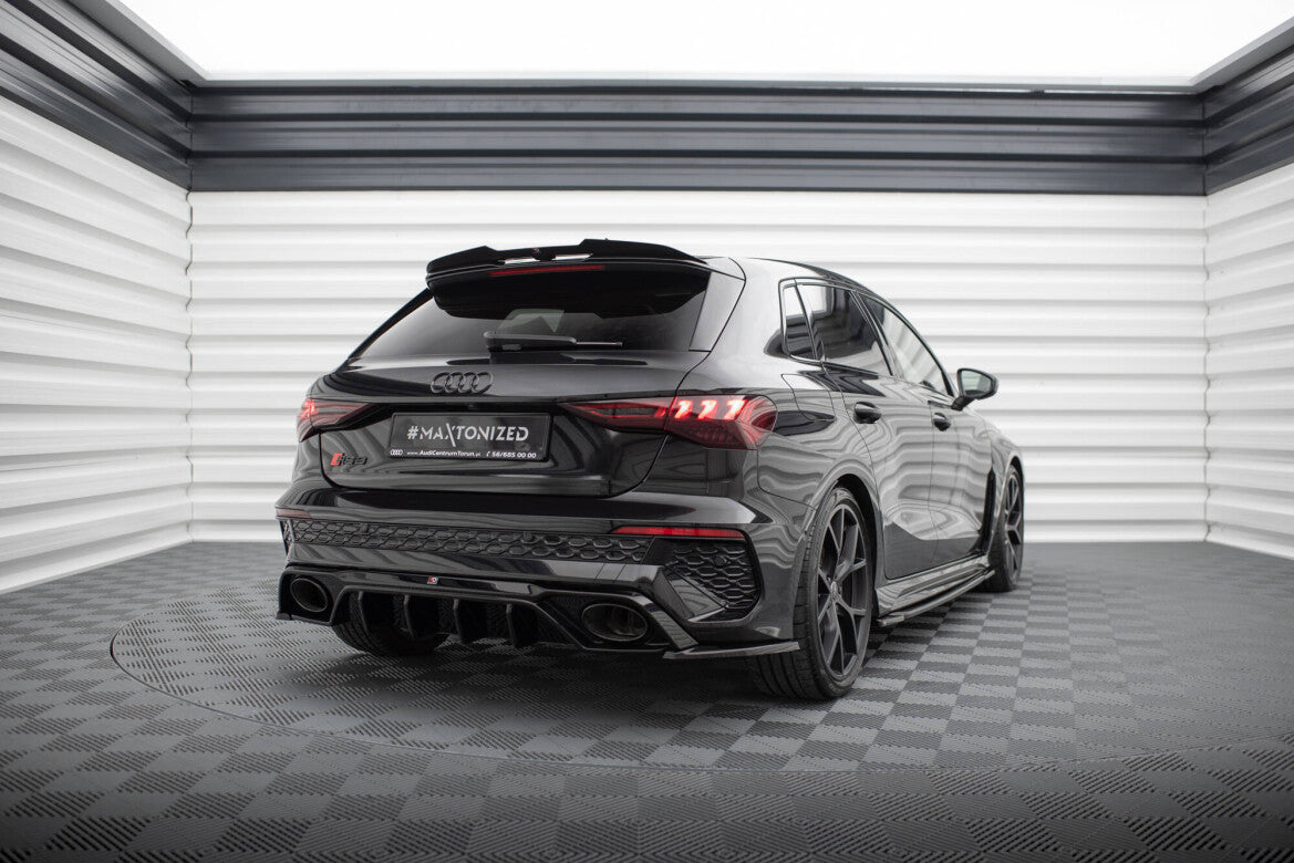 Heckspoiler Lippe V.2 passend für Audi RS3 / S3 / A3 S-Line Sportback 8Y / 8Y FL schwarz Hochglanz