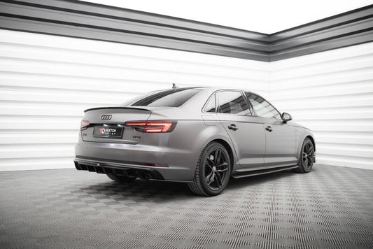 Heckspoiler Lippe V.2 passend für Audi S4 / A4 Standard / S-Line / Competition Limousine B9 / B9 FL schwarz Hochglanz