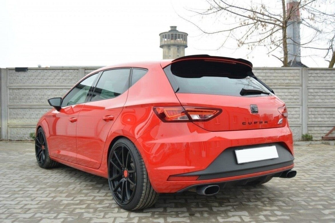 Heckspoiler Lippe V.2 passend für Seat Leon CUPRA Hatchback Mk3 schwarz Hochglanz