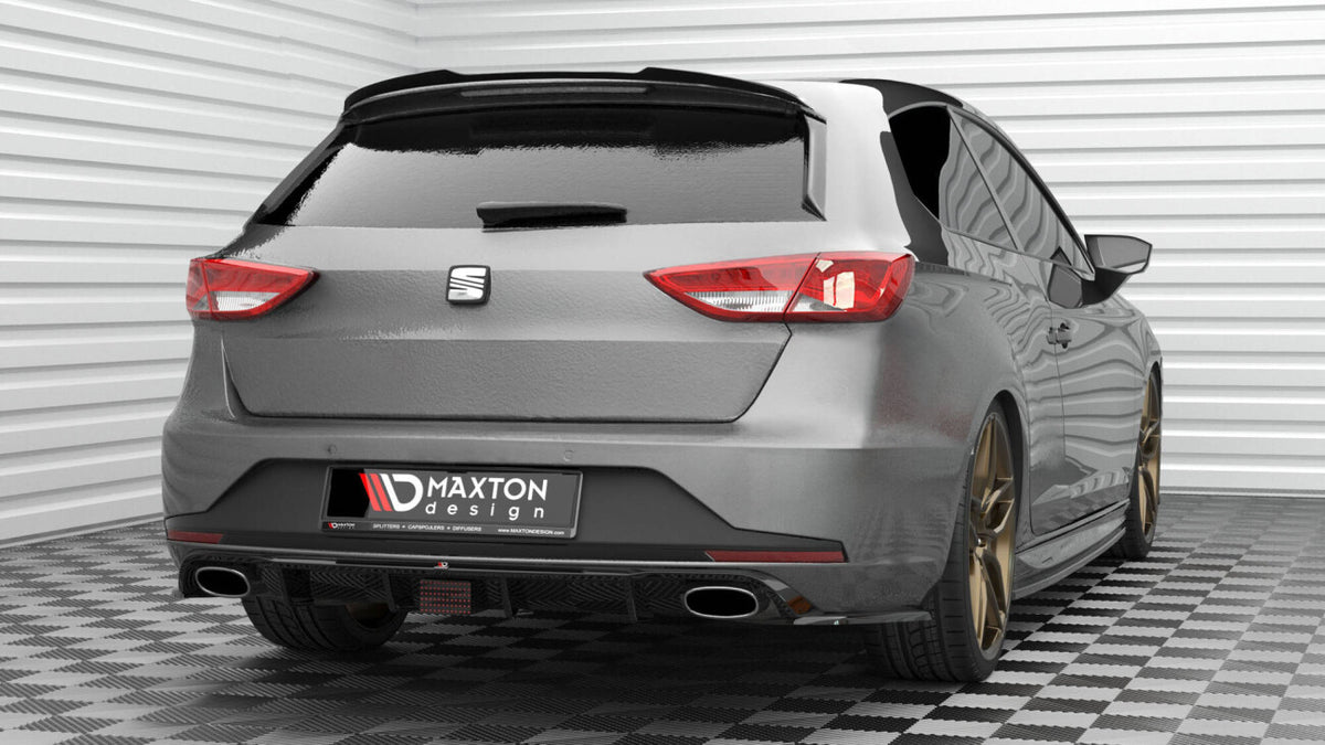 Heckspoiler Lippe V.2 passend für Seat Leon CUPRA Sportstourer Mk3 FL schwarz Hochglanz