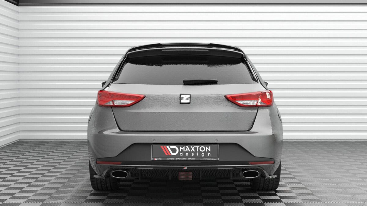 Heckspoiler Lippe V.2 passend für Seat Leon CUPRA Sportstourer Mk3 FL schwarz Hochglanz