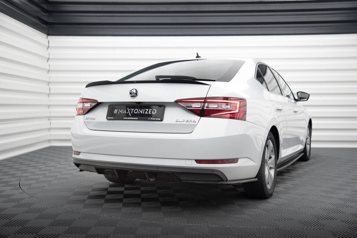 Heckspoiler Lippe V.2 passend für Skoda Superb Liftback Mk3 / Mk3 FL schwarz Hochglanz