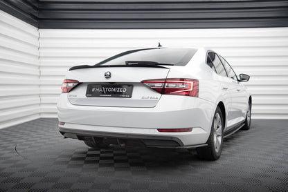 Heckspoiler Lippe V.2 passend für Skoda Superb Liftback Mk3 / Mk3 FL schwarz Hochglanz