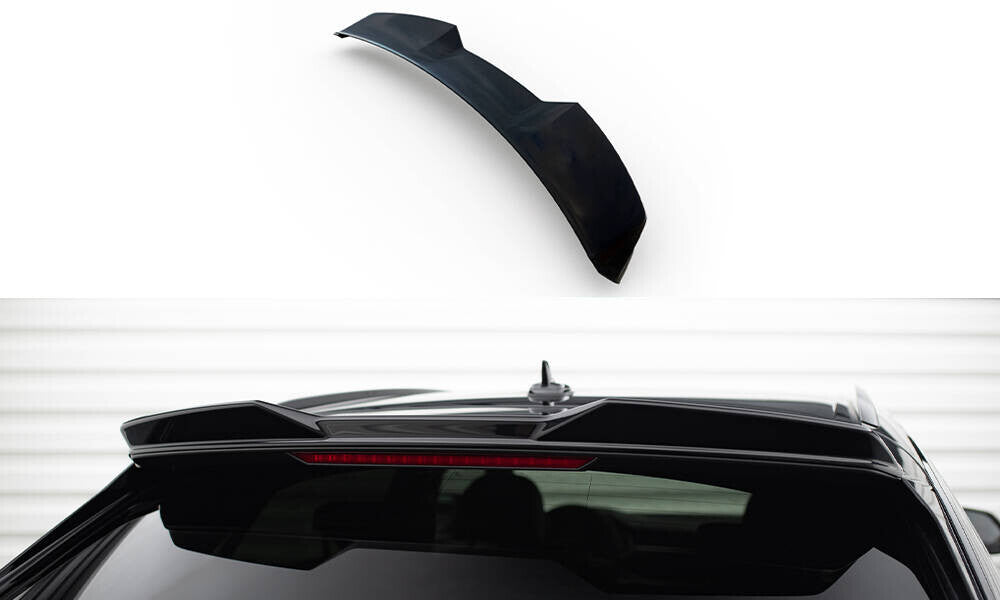 Heckspoiler oben 3D passend für Audi Q8 / SQ8 / Q8 S-Line Mk1 schwarz Hochglanz