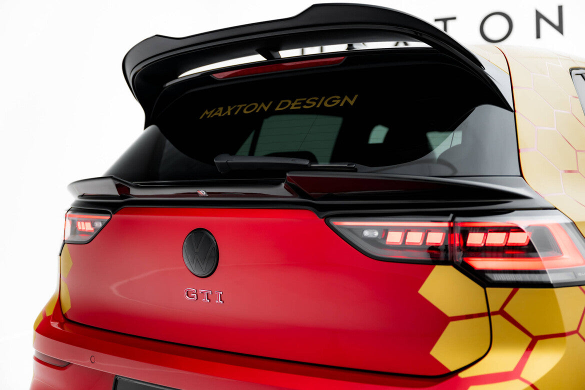 Heckspoiler unten 3D passend für VW Golf R Mk8 FL schwarz Hochglanz