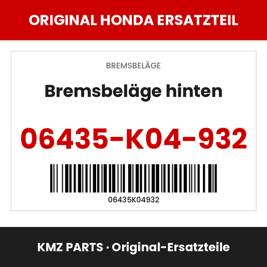 Honda Original Bremsbeläge hinten 06435-K04-932