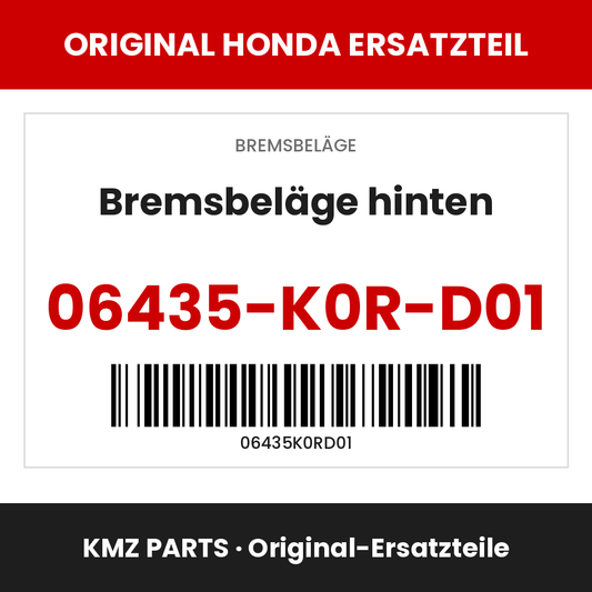 Honda Original Bremsbeläge hinten 06435-K0R-D01