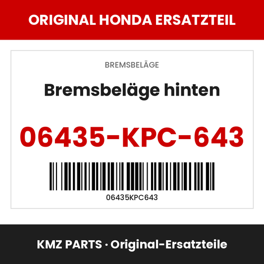 Honda Original Bremsbeläge hinten 06435-KPC-643
