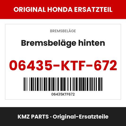 Honda Original Bremsbeläge hinten 06435-KTF-672