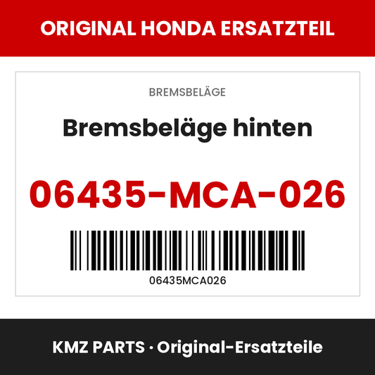 Honda Original Bremsbeläge hinten 06435-MCA-026