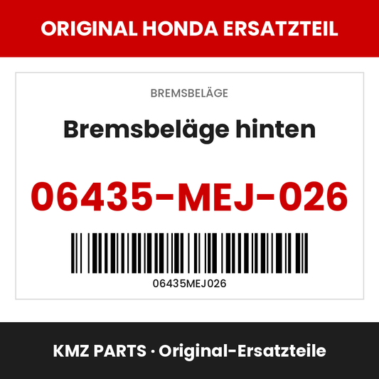 Honda Original Bremsbeläge hinten 06435-MEJ-026
