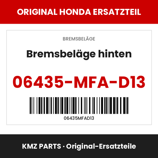 Honda Original Bremsbeläge hinten 06435-MFA-D13