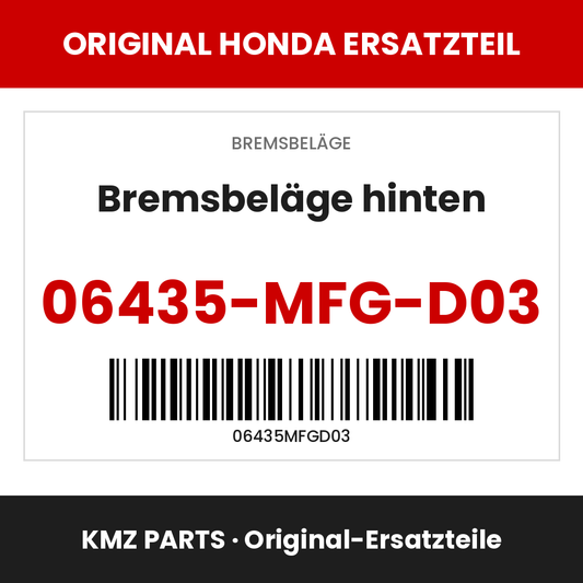 Honda Original Bremsbeläge hinten 06435-MFG-D03