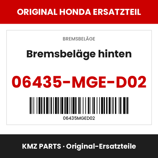 Honda Original Bremsbeläge hinten 06435-MGE-D02