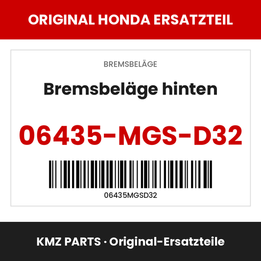 Honda Original Bremsbeläge hinten 06435-MGS-D32
