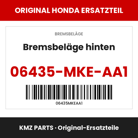 Honda Original Bremsbeläge hinten 06435-MKE-AA1