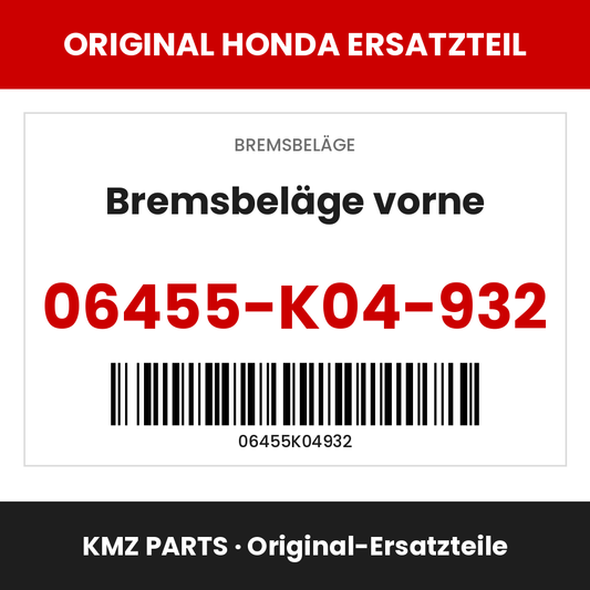 Honda Original Bremsbeläge vorne 06455-K04-932