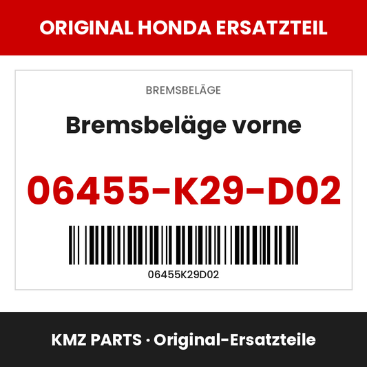 Honda Original Bremsbeläge vorne 06455-K29-D02