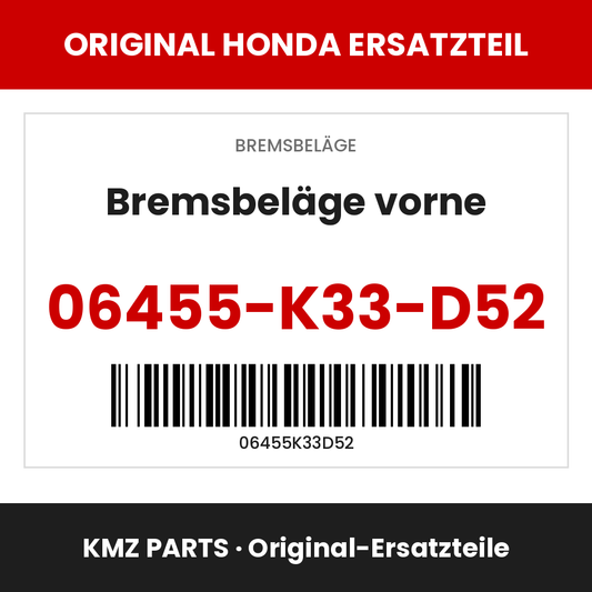 Honda Original Bremsbeläge vorne 06455-K33-D52