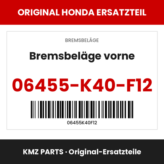 Honda Original Bremsbeläge vorne 06455-K40-F12