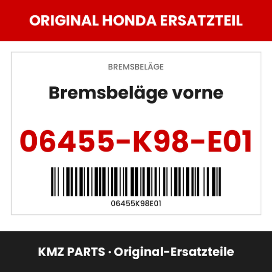 Honda Original Bremsbeläge vorne 06455-K98-E01